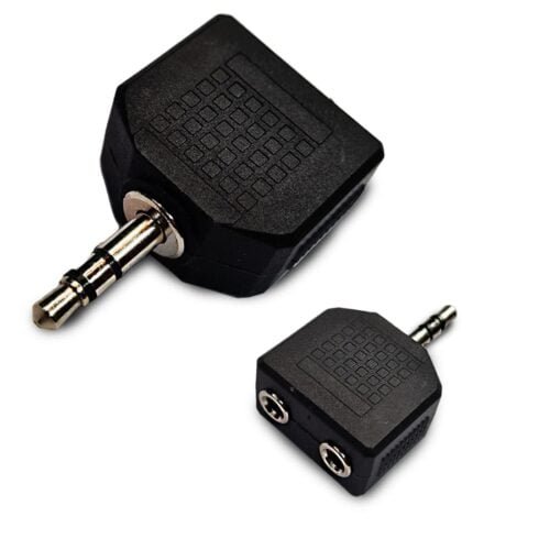 Adaptador 2 jack 3.5 st a plug 3.5st