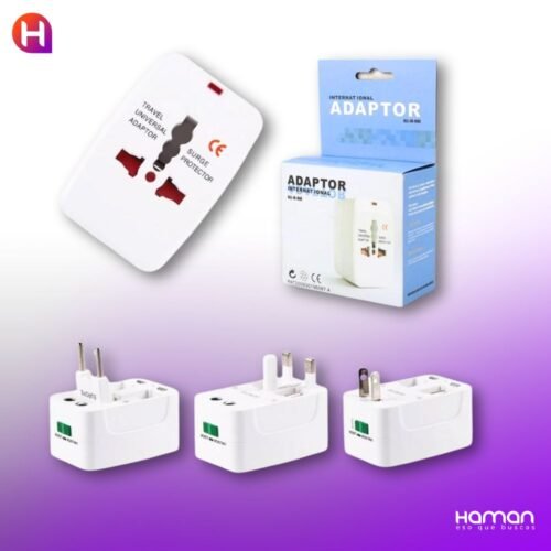Adaptador viajero enchufes Internacionales