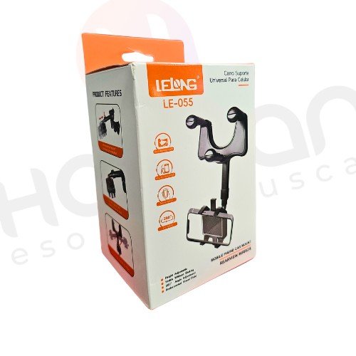 SOPORTE HOLDER P/CELU APERTURA ESPEJO RETROVISOR