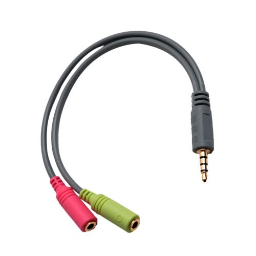CABLE ADAPTADOR PLUG 4POLOS 2 JACK 3.5 ST