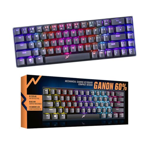 TECLADO GAMER MECANICO MINI RETROILUMINADO NOGA GANON 65%