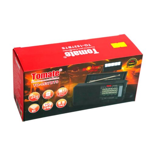 RADIO PORTATIL RECARG. FM/AM/BT/USB TOMATE SOLAR