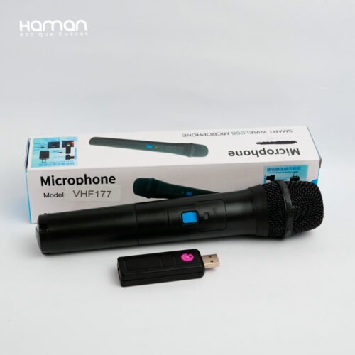MICROFONO INALAMBRICO VHF DE MANO SIMPLE USB VHF177