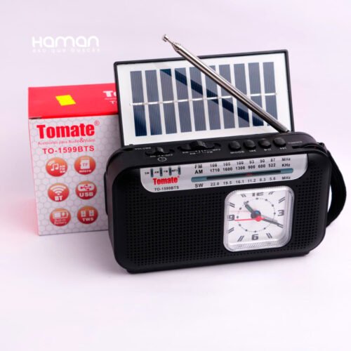 RADIO PORTATIL RECARG. FM/AM/BT/USB RELOJ