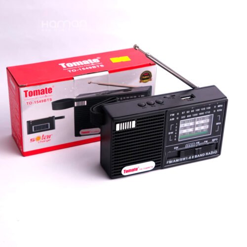 RADIO PORTATIL RECARG. FM/AM/BT/USB TOMATE TO-1549BTS SOLAR