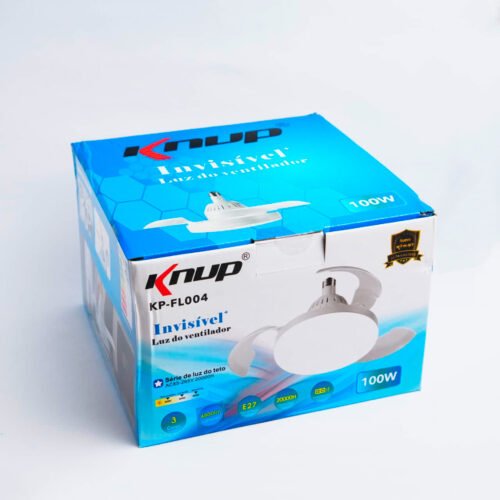 LUZ LAMPARA LED CON VENTILADOR RECTRACTILCON CONTROL REMOTO KNUP KP-FL004