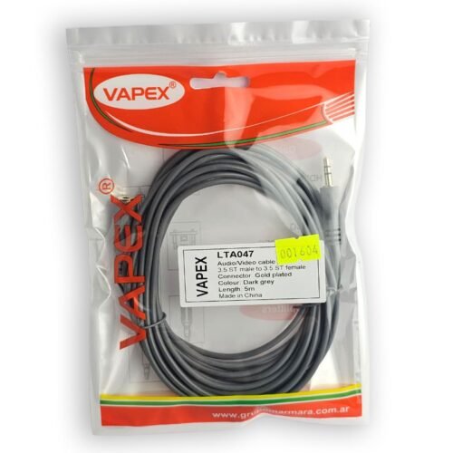 Cable Armado Prolongacion Plug 3.5St A Hembra 3.5St, 5Mts Vapex (Lta047)