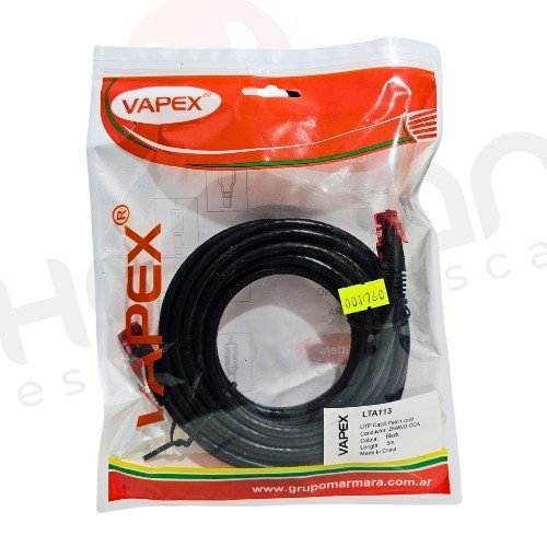 Cable Red/Utp Armado Rj45 A Rj45. 20Mts Cat 6 Vapex