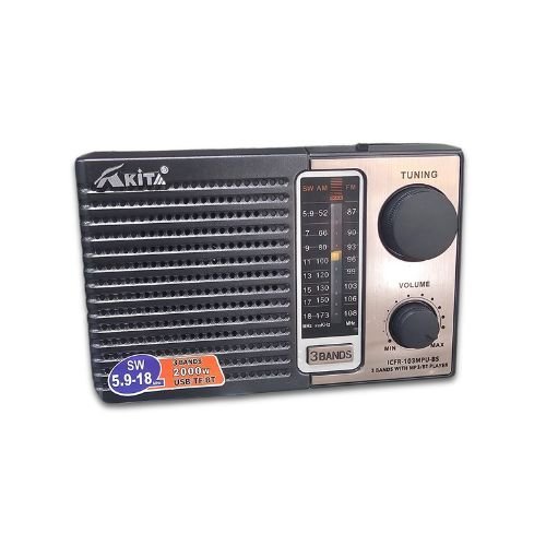 Radio Portatil 220V /Recarg USB/Bt + Linterna C1741